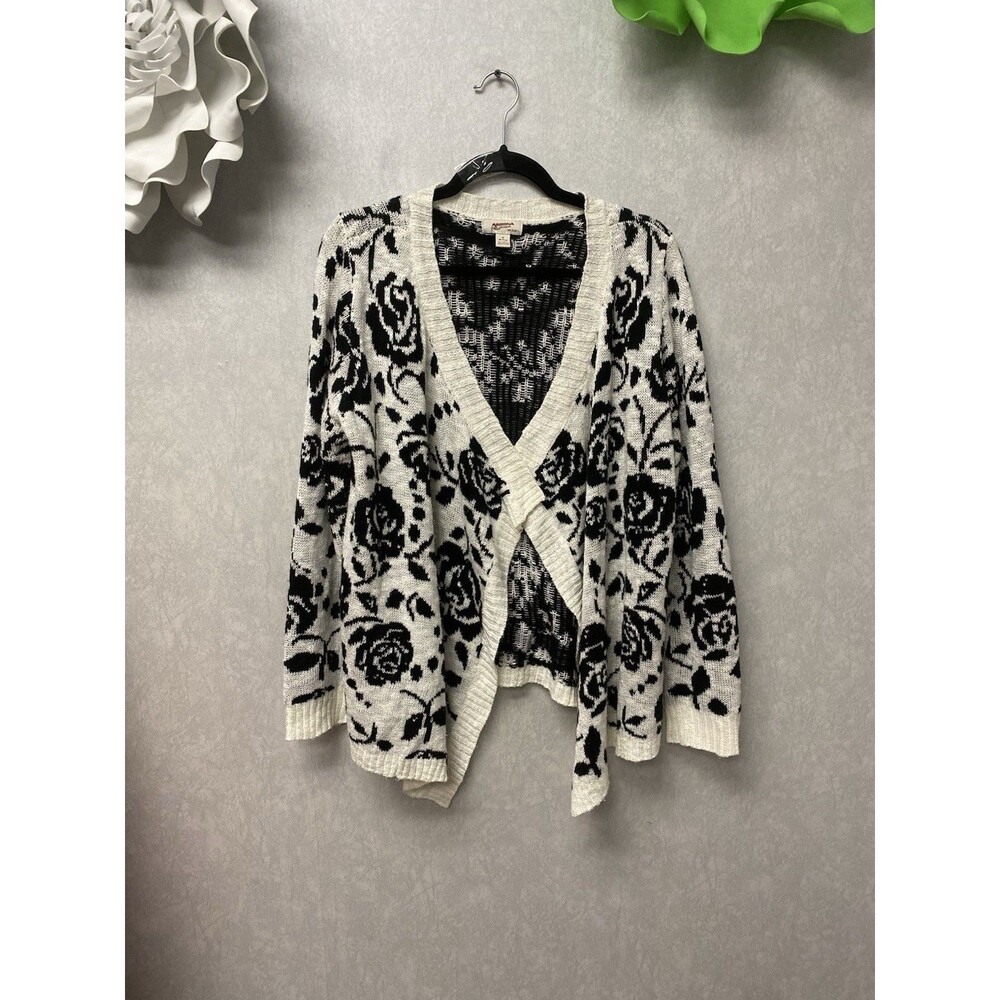 Arizona Jean Co Black/White Sweater Size 1X